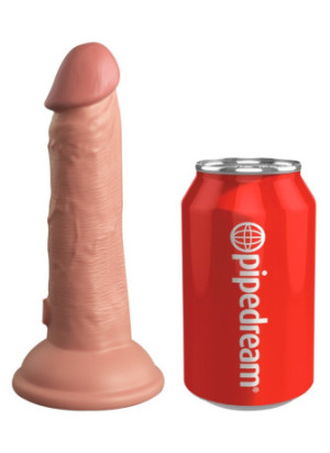 6" Vibrating + Dual Density Silicone Cock